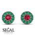 Halo Ruby Earrings - Heaven No. 27 image 9