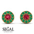 Halo Ruby Earrings - Heaven No. 25