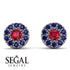 Halo Ruby Earrings - Heaven No. 72 image 9