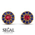 Halo Ruby Earrings - Heaven No. 70 image 9