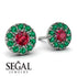 Halo Ruby Earrings - Heaven No. 27 image 2