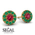 Halo Ruby Earrings - Heaven No. 25