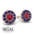 Halo Ruby Earrings - Heaven No. 71