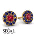 Halo Ruby Earrings - Heaven No. 70 image 2