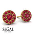 Halo Ruby Earrings - Heaven No. 55