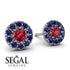 Halo Ruby Earrings - Heaven No. 72