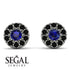 Halo Sapphire Earrings - Heaven No. 45