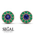 Halo Sapphire Earrings - Heaven No. 29