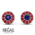 Halo Sapphire Earrings - Heaven No. 59 image 9