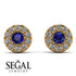 Halo Sapphire Earrings - Heaven No. 13 image 9