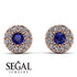 Halo Sapphire Earrings - Heaven No. 14 image 9