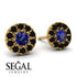 Halo Sapphire Earrings - Heaven No. 43