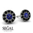 Halo Sapphire Earrings - Heaven No. 45