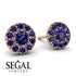 Halo Sapphire Earrings - Heaven No. 74