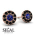 Halo Sapphire Earrings - Heaven No. 44 image 2