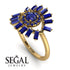 Halo Baguette Sapphire Ring - Diana No. 73