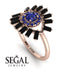 Halo Baguette Sapphire Ring - Diana No. 44
