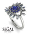 Halo Baguette Sapphire Ring - Diana No. 15
