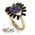 Halo Baguette Sapphire Ring - Diana No. 43
