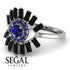 Halo Baguette Sapphire Ring - Diana No. 45