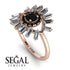 Halo Baguette Black Diamond Ring - Diana No. 8 image 10