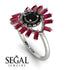 Halo Baguette Black Diamond Ring - Diana No. 54 image 10