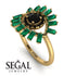 Halo Baguette Black Diamond Ring - Diana No. 22 image 10