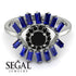 Halo Baguette Black Diamond Ring - Diana No. 69 image 2
