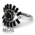 Halo Baguette Black Diamond Ring - Diana No. 39 image 3