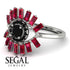 Halo Baguette Black Diamond Ring - Diana No. 54 image 3