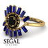 Halo Baguette Black Diamond Ring - Diana No. 67 image 3