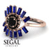 Halo Baguette Black Diamond Ring - Diana No. 68 image 3