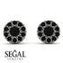 Halo Black Diamond Earrings - Heaven No. 39 image 9
