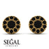 Halo Black Diamond Earrings - Heaven No. 37
