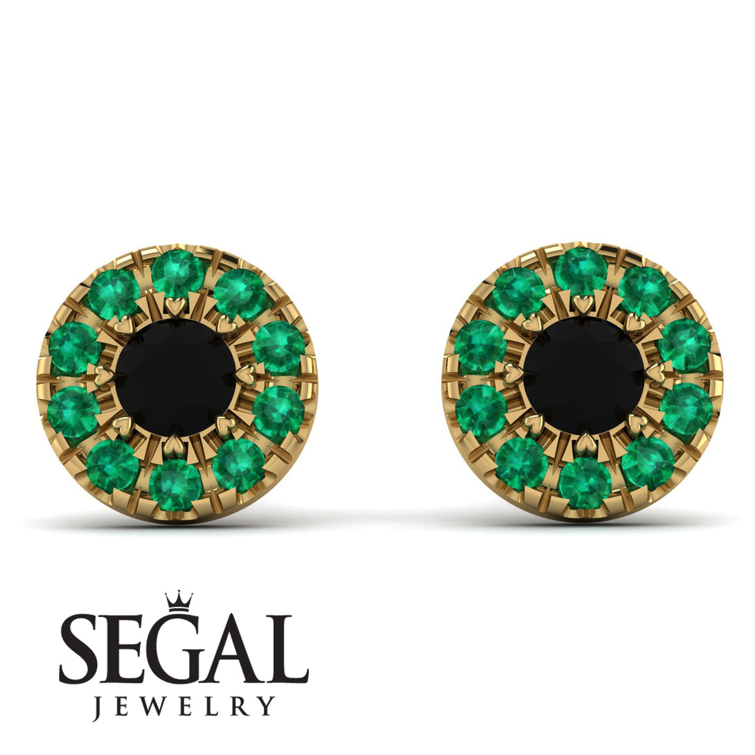 Halo Black Diamond Earrings - Heaven No. 22