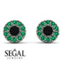 Halo Black Diamond Earrings - Heaven No. 24