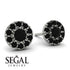 Halo Black Diamond Earrings - Heaven No. 39