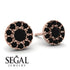 Halo Black Diamond Earrings - Heaven No. 38 image 2