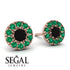 Halo Black Diamond Earrings - Heaven No. 23