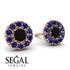 Halo Black Diamond Earrings - Heaven No. 68 image 2