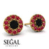 Halo Black Diamond Earrings - Heaven No. 52