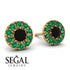 Halo Black Diamond Earrings - Heaven No. 22