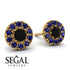 Halo Black Diamond Earrings - Heaven No. 67 image 2