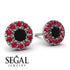 Halo Black Diamond Earrings - Heaven No. 54 image 2