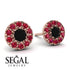 Halo Black Diamond Earrings - Heaven No. 53