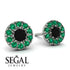 Halo Black Diamond Earrings - Heaven No. 24 image 2