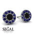 Halo Black Diamond Earrings - Heaven No. 69