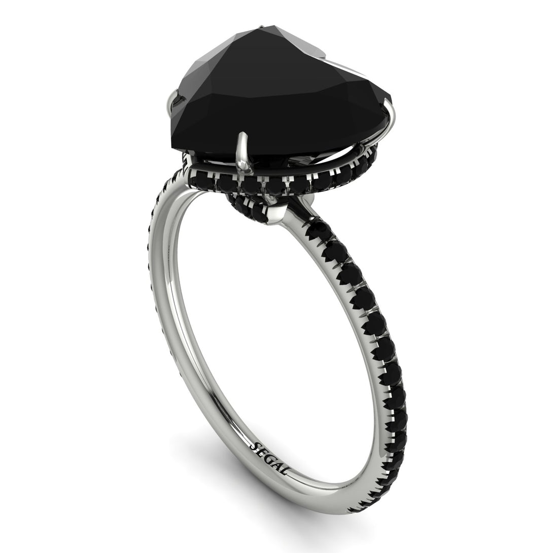 Heart Shape Black Diamond Ring - Noelle No. 39