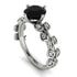 Hers 2 Carat Black Diamond Engagement Ring Leaves All Around - Sydney 2ct No. 9