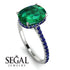 Hidden Halo Cushion Emerald Ring - Alayna No. 66 image 2